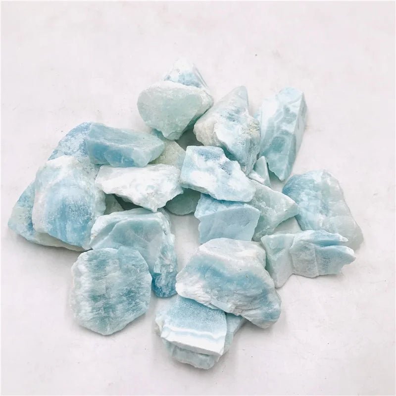 Natural Raw Larimar Cystals Midnightt Light