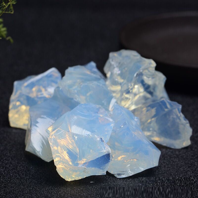 Natural Raw Opal Crystal Midnightt Light