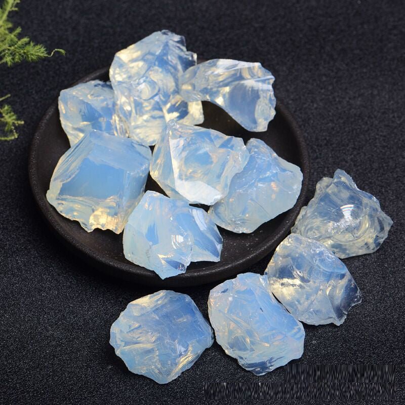 Natural Raw Opal Crystal Midnightt Light