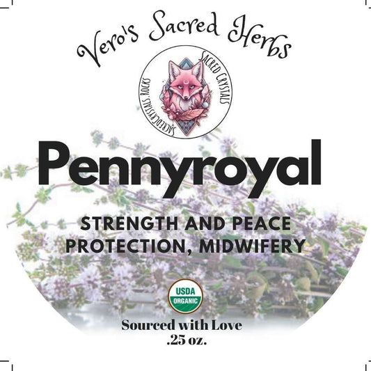 Herb Garden - Organic Pennyroyal Leaf .25oz Sacred Crystals