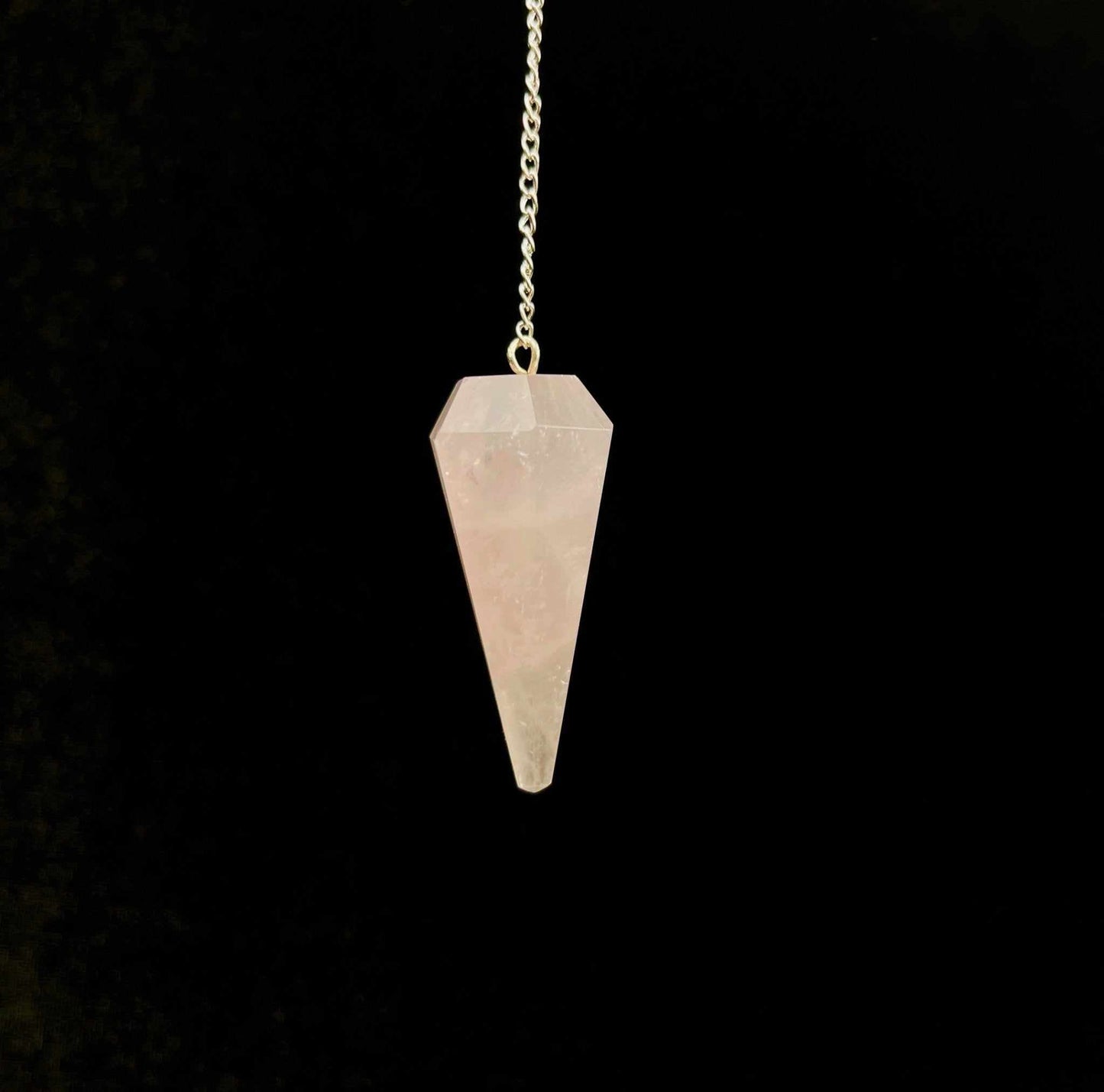 Rose Quartz Pendulum 6 sided point 1.5" Sacred Crystals