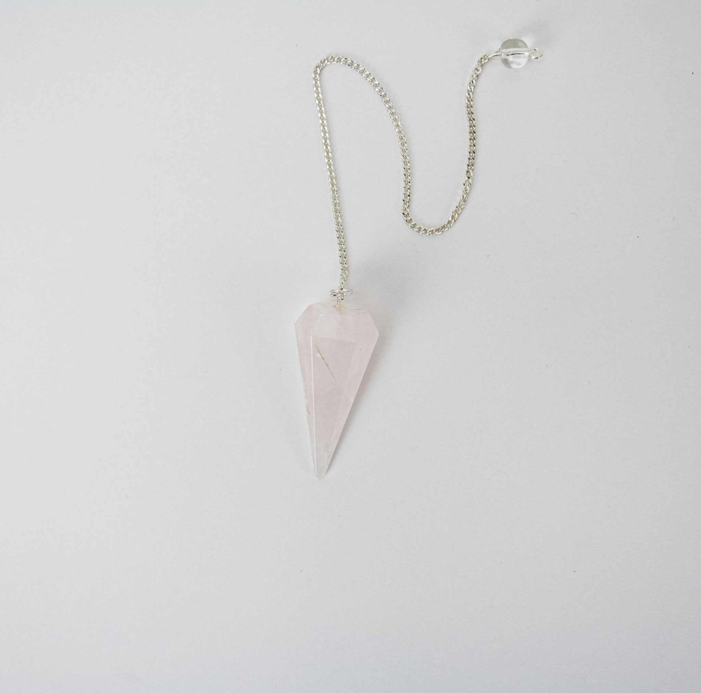 Rose Quartz Pendulum 6 sided point 1.5" Sacred Crystals