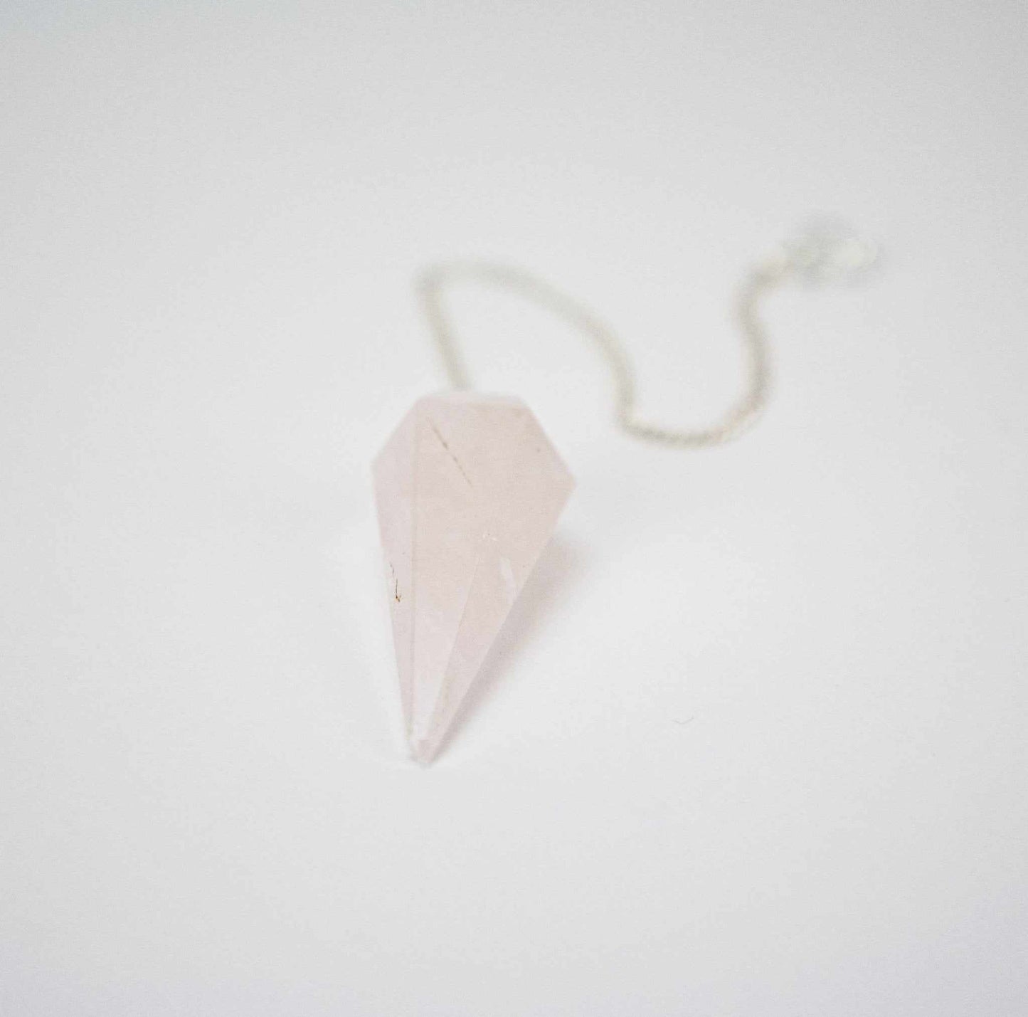 Rose Quartz Pendulum 6 sided point 1.5" Sacred Crystals