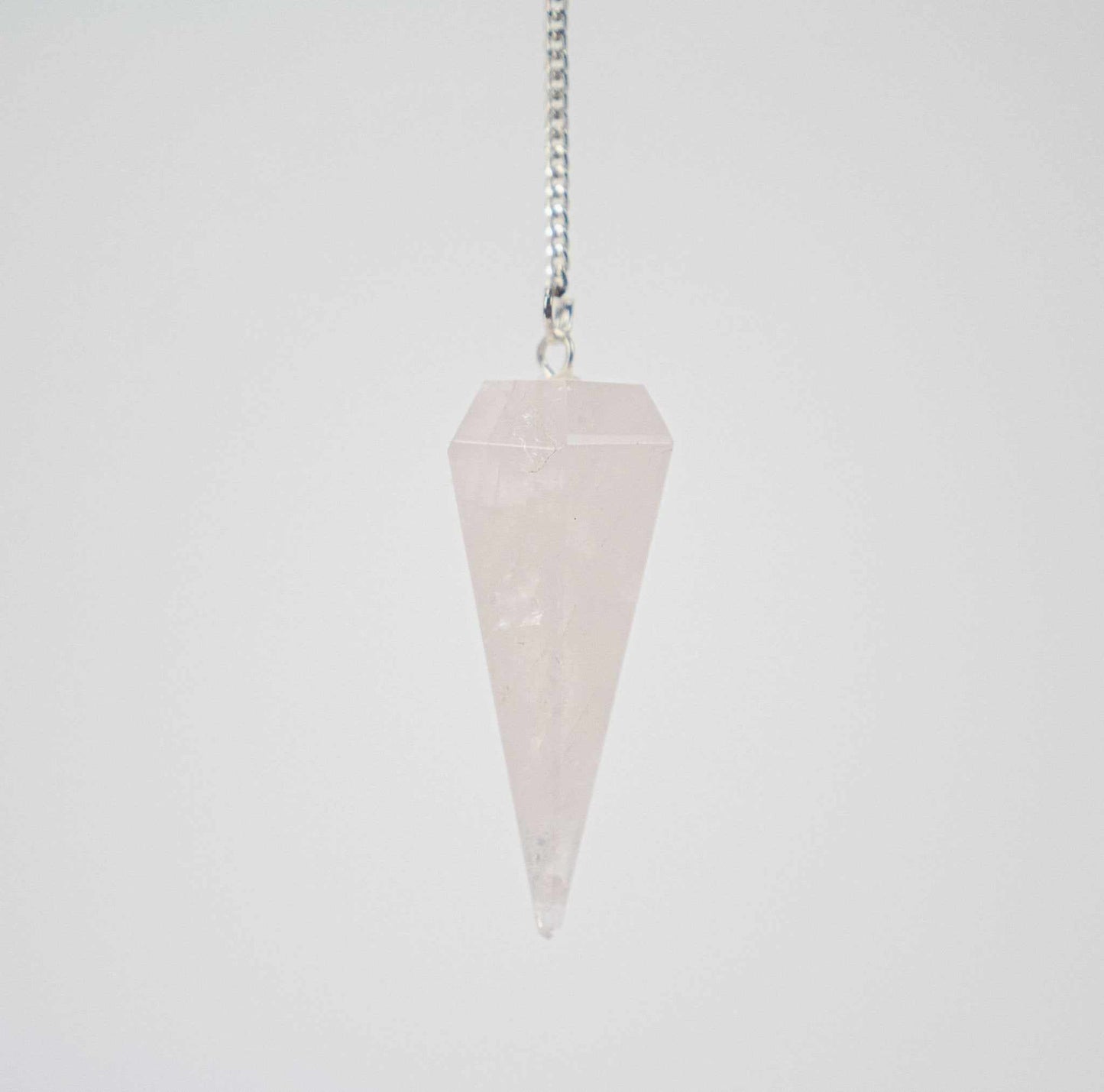 Rose Quartz Pendulum 6 sided point 1.5" Sacred Crystals
