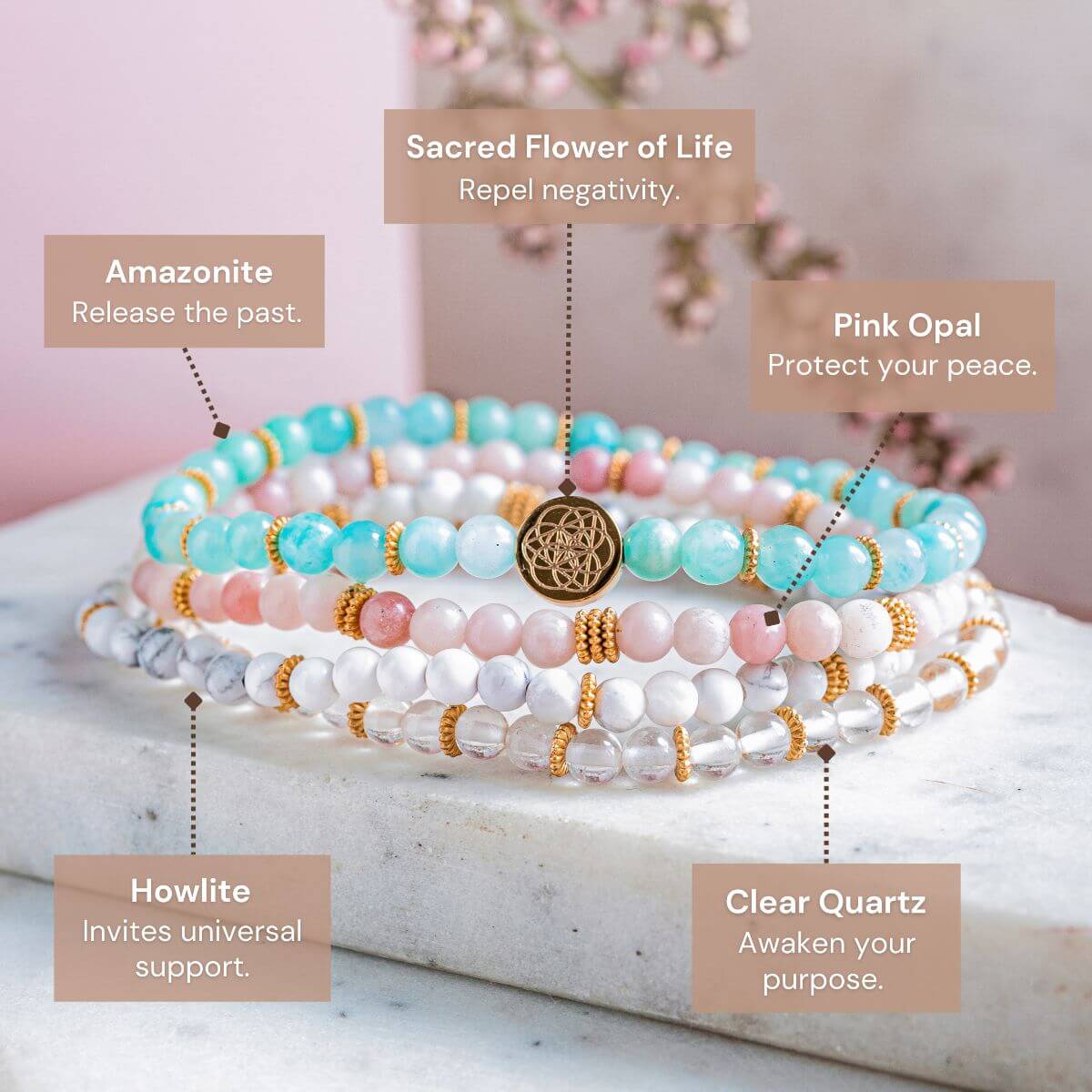Stress Reliever Bracelet Pack of 4 Conscious Items