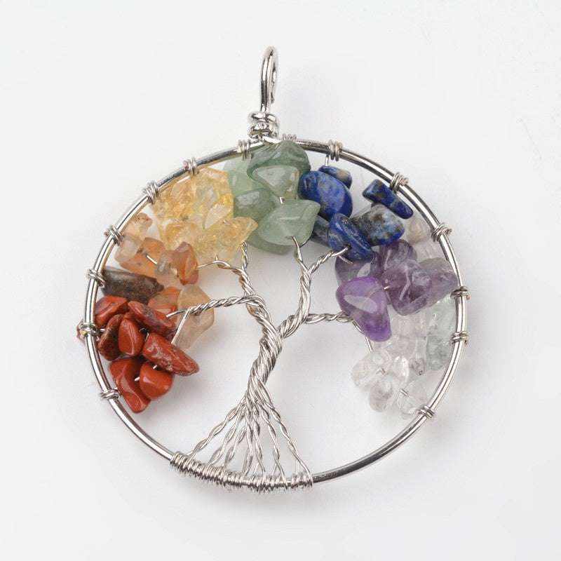 Tree of Life Pendant Necklace Sacred Crystals