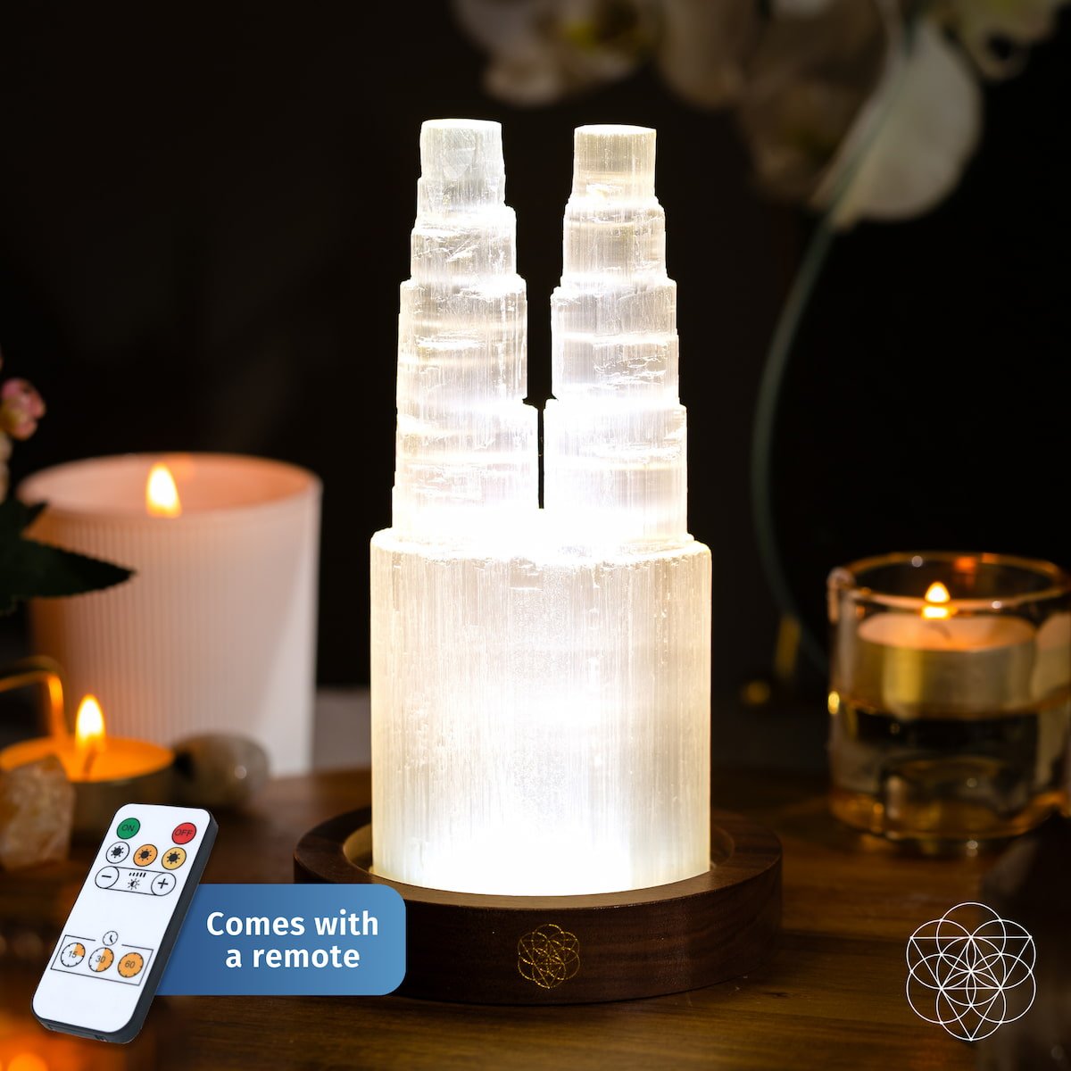 Two-Tower Selenite Lamp – Deep Energy Cleanse & Reset Conscious Items